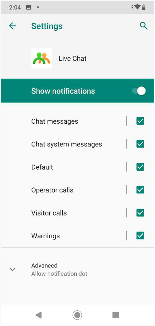Notifications in Android app 8 and later