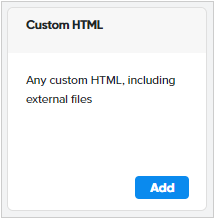 Custom HTML Widget