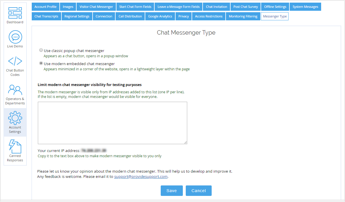How to enable new chat messenger design