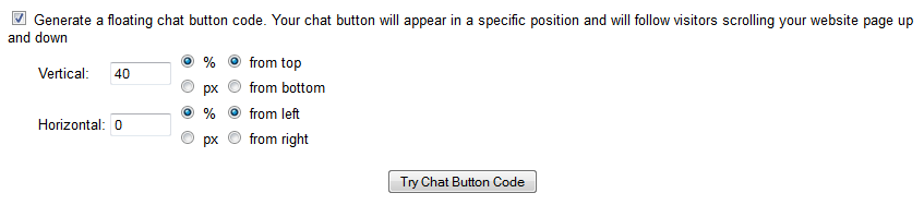Generating Floating Chat Button Code Floating Chat Button