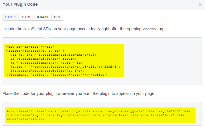 facebook-plugin-code