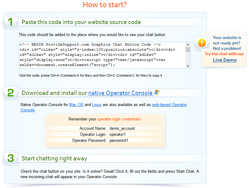 How to start page