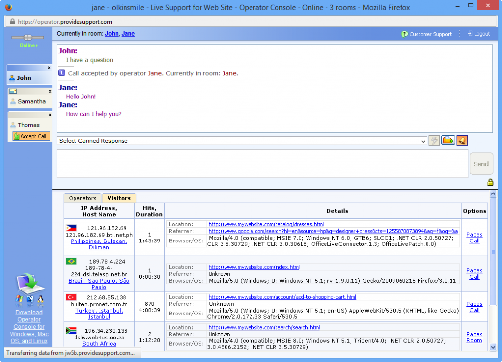 Web Based Operator Console