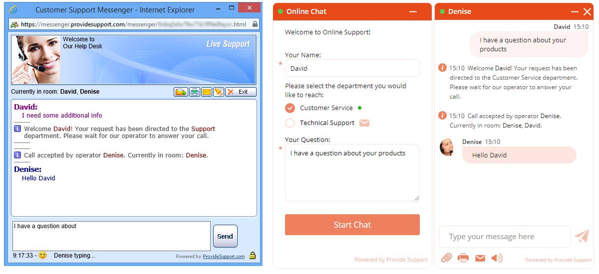 Classic vs Modern chat window