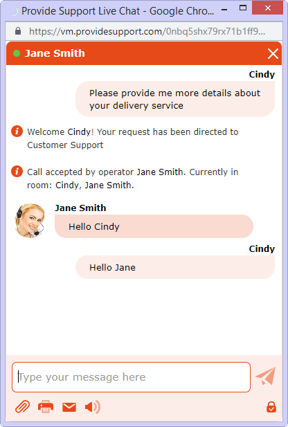 Pop up chat window