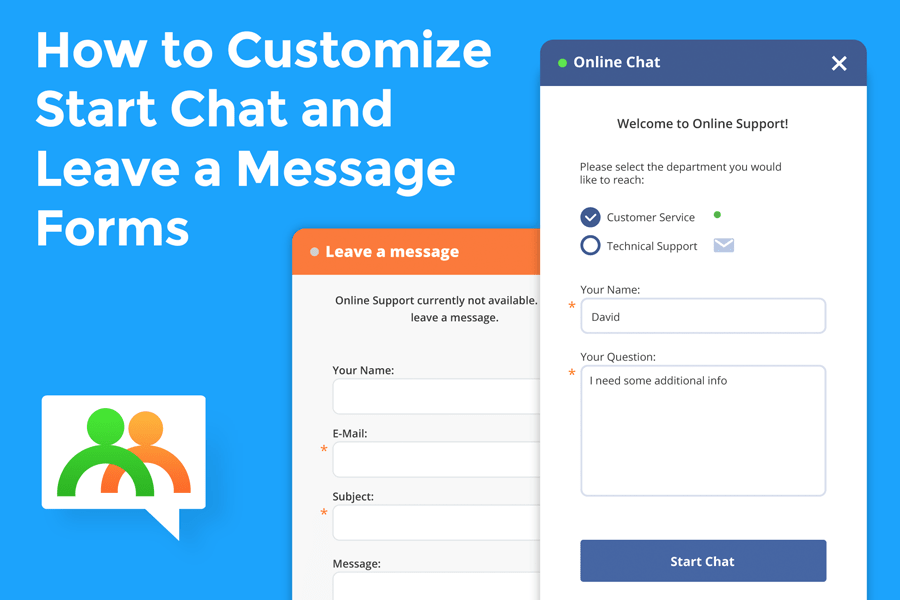 Start Chat and Leave a Message Forms