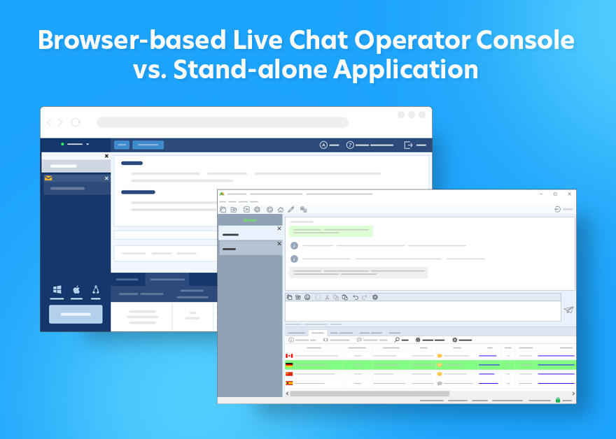 browser based operator console vs stand-alone operator console app