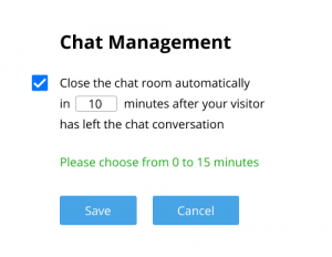 Automated closing of inactive chats