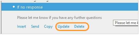 Updating and deleteing canned responses