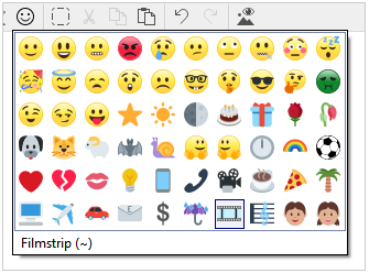 Emoticons in the agent app