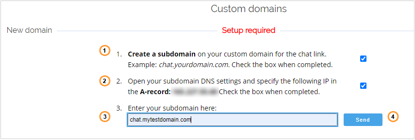 Custom domain setup