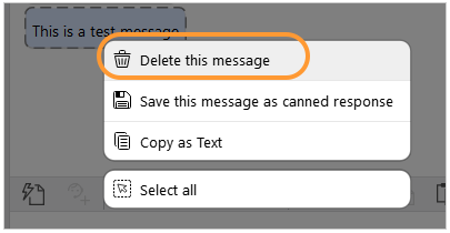 How to remove a message sent in chat