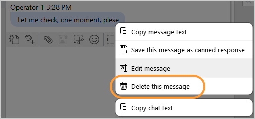 How to remove a message sent in chat