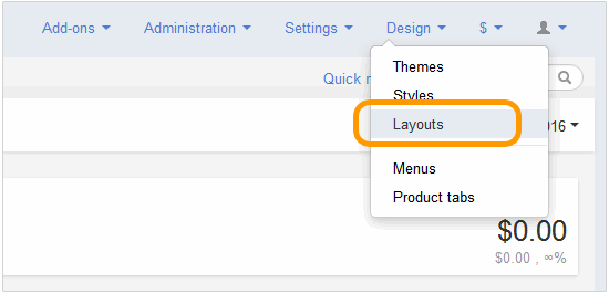 cs-cart design layout