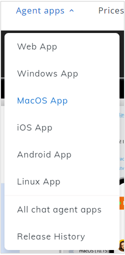 Downloads menu