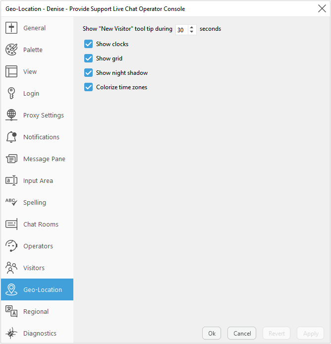 Geo location map appearance Geo location map appearance