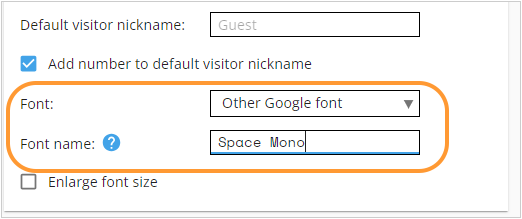 Choose Google font you prefer