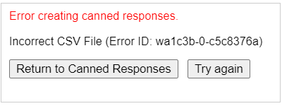 Incorrect CSV file