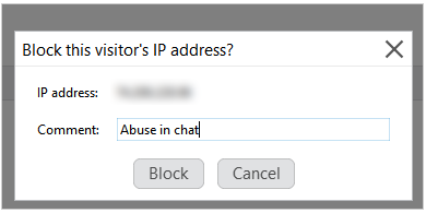Blocking IP address in the agent app