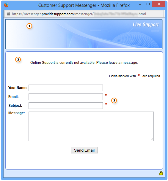 Live Chat Offline Window