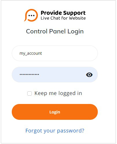 Account login form