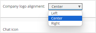 Company logo alignment