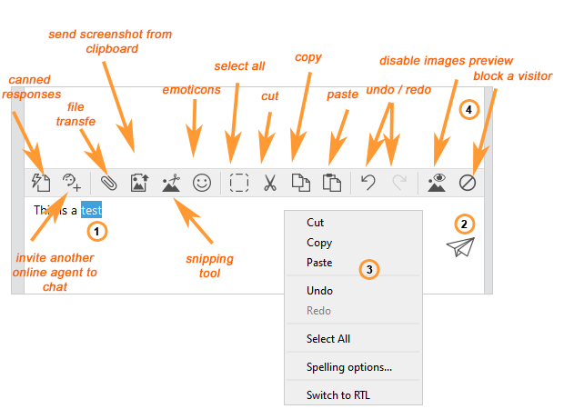 Messaging toolbar