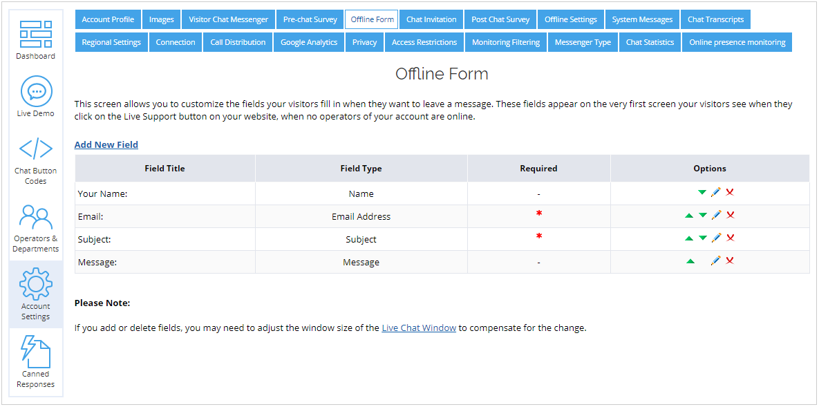 Offline Form page