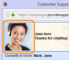 Agent picture in the Visitor Chat Messenger