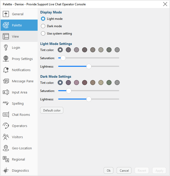 Agent app appearance settings Agent app appearance settings