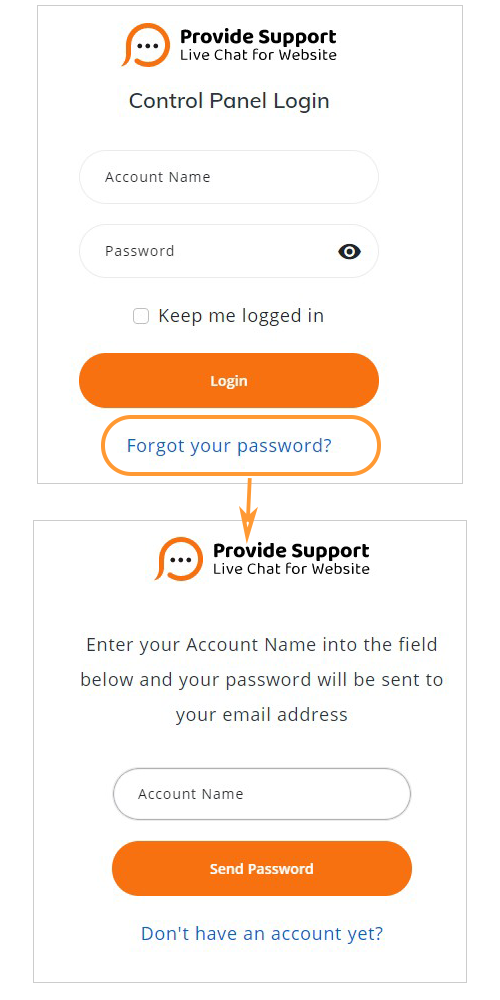 recovering account password
