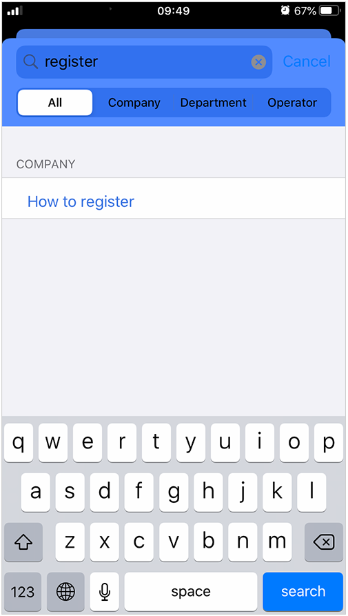 How to find a canned response on iOS