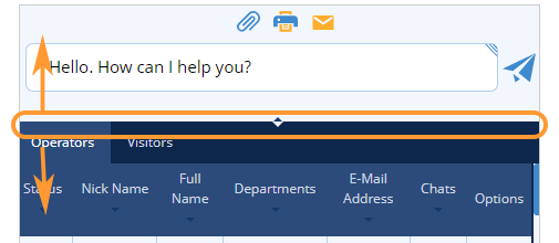 Arranging areas in Operator Console