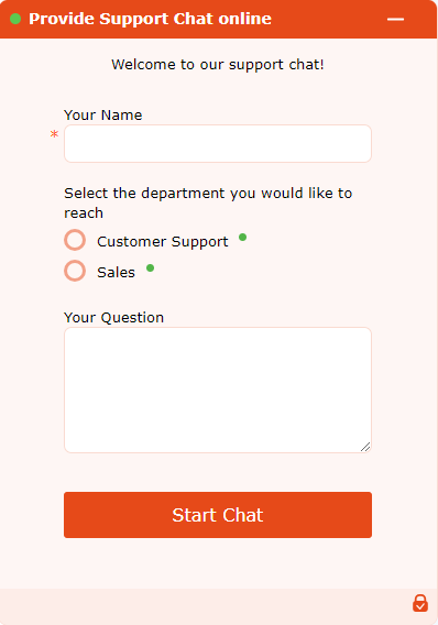 Pre-chat survey in Modern Chat Window