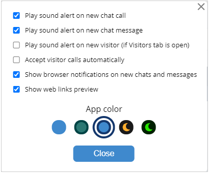 Browser app sound notifications