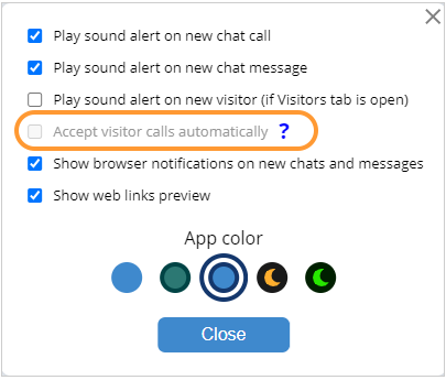 Chats auto acceptance restriction