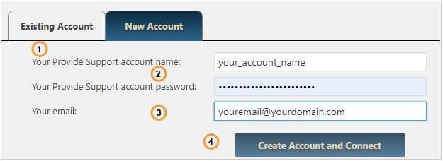 Creating a new account WordPress