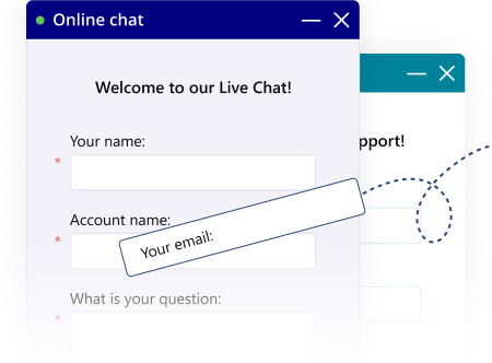 Setup your Start Chat and Offline forms appearance Start chat and Offline forms customization