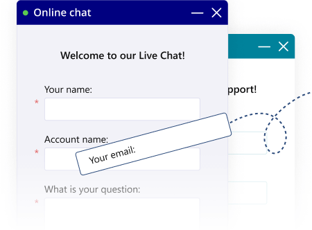 Start chat and Offline forms customization