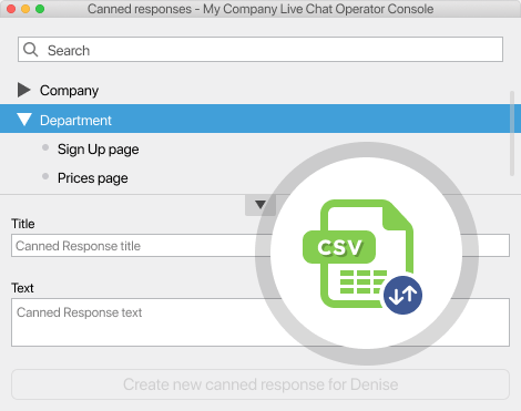 Export and import predefined answers using CSV files Bulk canned responses creation from CSV