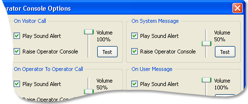 The volume can be changed for each sound alert