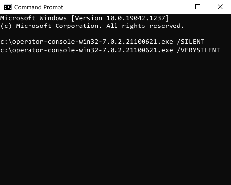 Use special command line keys to install the agent app silently Silent desktop app installation