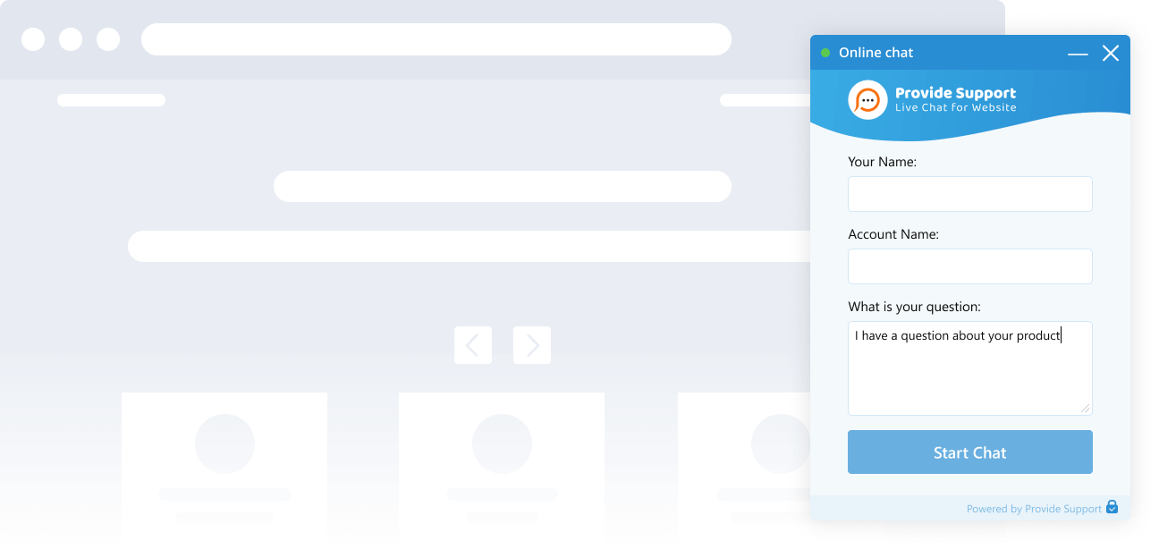 Embed the messenger to your website or make it a popup window Live chat window preview