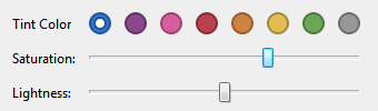 Color settings in agent app