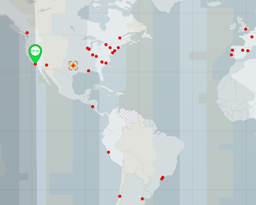 Visitors' distribution on geo location map